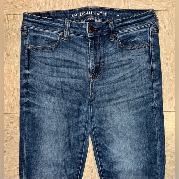 AEO 🦅 Super Stretch Jegging in Waterfall Blue size 10 Extra Long - Picture 7 of 16